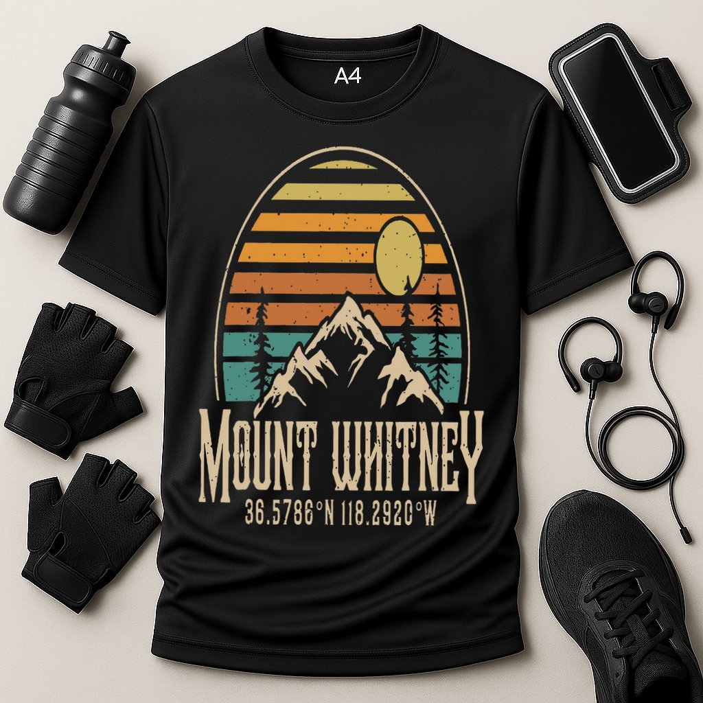 Mountain Mt. Whitney California Hiking Camping Mount Whitney Cooling Performance Crew T-Shirt