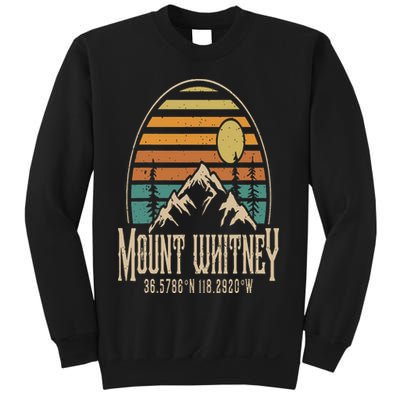 Mountain Mt. Whitney California Hiking Camping Mount Whitney Sweatshirt