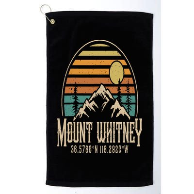 Mountain Mt. Whitney California Hiking Camping Mount Whitney Golf Towel