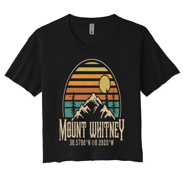 Mountain Mt. Whitney California Hiking Camping Mount Whitney Crop Top
