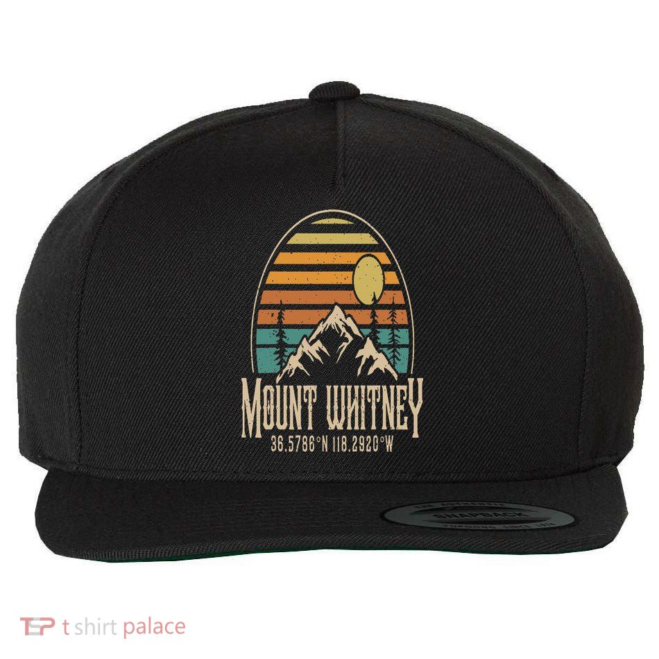 Mountain Mt. Whitney California Hiking Camping Mount Whitney Wool Snapback Cap