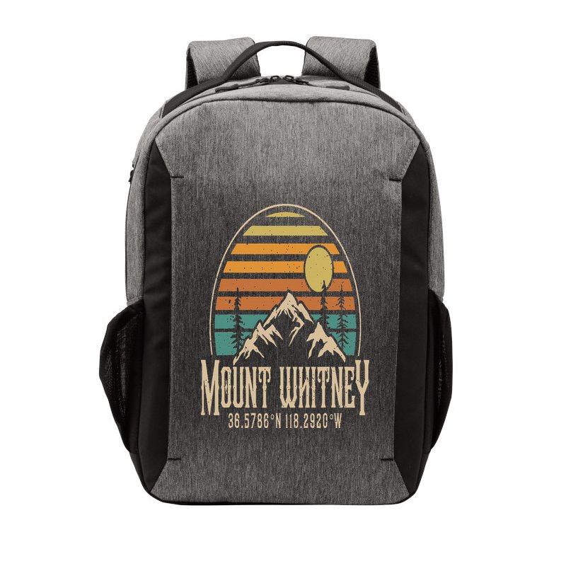 Mountain Mt. Whitney California Hiking Camping Mount Whitney Vector Backpack