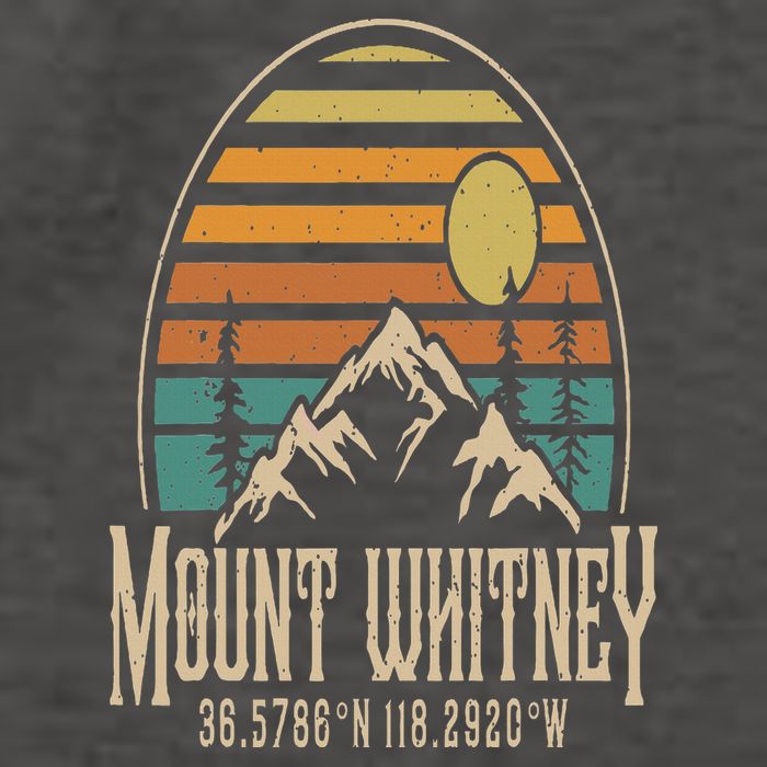 Mountain Mt. Whitney California Hiking Camping Mount Whitney Vector Backpack