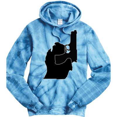 Michigan Mitten With Gun Design Tie Dye Hoodie