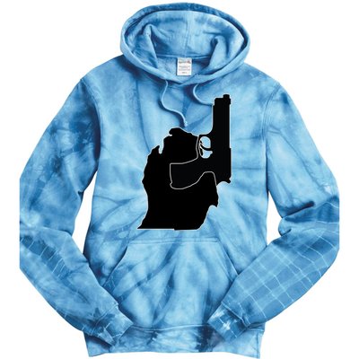 Michigan Mitten With Gun Design Tie Dye Hoodie