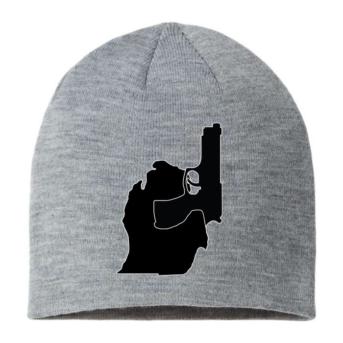 Michigan Mitten With Gun Design Sustainable Beanie