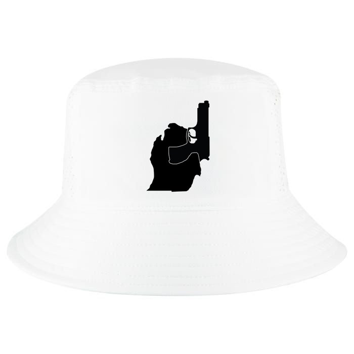 Michigan Mitten With Gun Design Cool Comfort Performance Bucket Hat