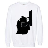 Michigan Mitten With Gun Design Garment-Dyed Sweatshirt