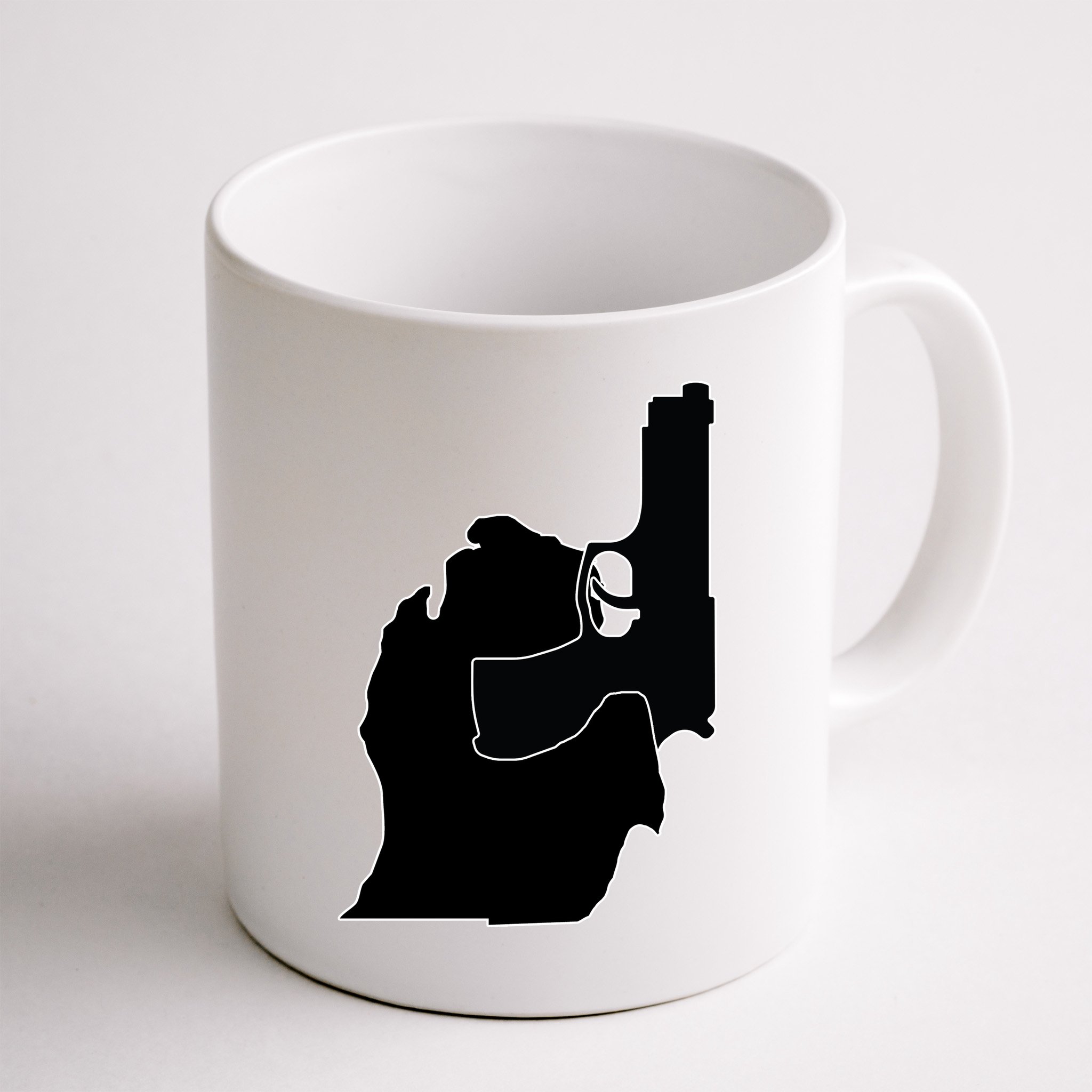 Michigan Mitten With Gun Design Mug