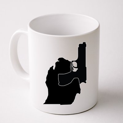 Michigan Mitten With Gun Design Mug