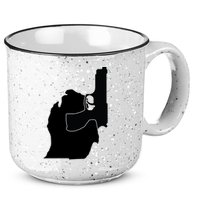 Michigan Mitten With Gun Design 15oz Campfire Ceramic Mug