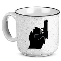 Michigan Mitten With Gun Design 15oz Campfire Ceramic Mug