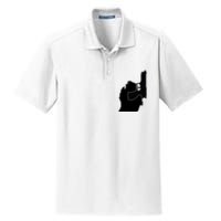 Michigan Mitten With Gun Design Dry Zone Grid Polo