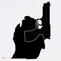 Michigan Mitten With Gun Design Magnet