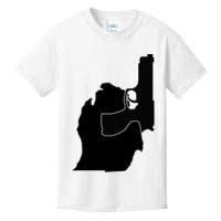 Michigan Mitten With Gun Design Kids T-Shirt