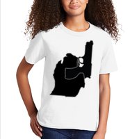 Michigan Mitten With Gun Design Kids T-Shirt