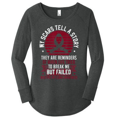 Multiple Myeloma Warrior Myeloma Cancer Awareness Women's Perfect Tri Tunic Long Sleeve Shirt