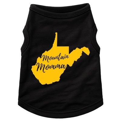 Mountain Momma West Virginia State Map TShirt Doggie Tank