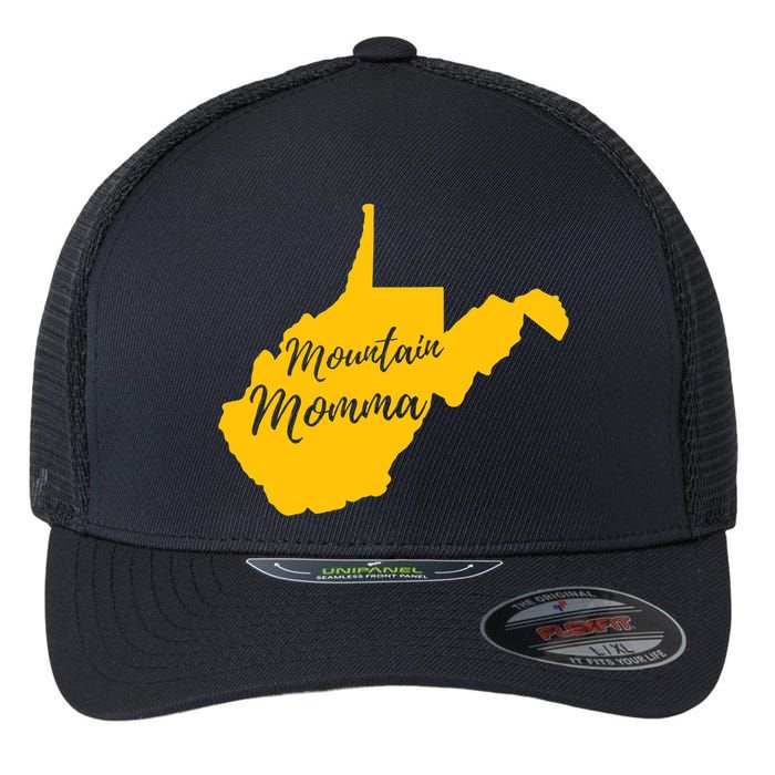 Mountain Momma West Virginia State Map TShirt Flexfit Unipanel Trucker Cap