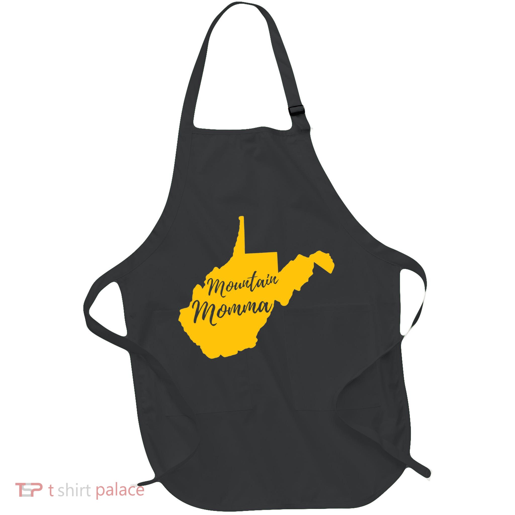 Mountain Momma West Virginia State Map TShirt Apron