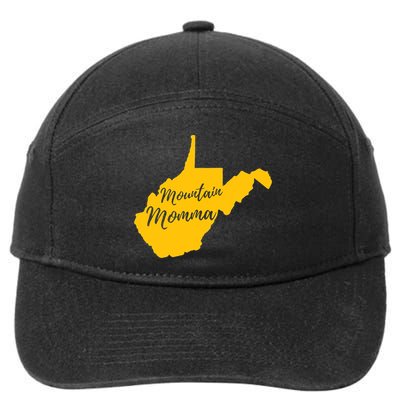 Mountain Momma West Virginia State Map TShirt 7-Panel Snapback Hat