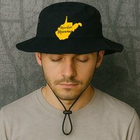 Mountain Momma West Virginia State Map TShirt Bucket Hat