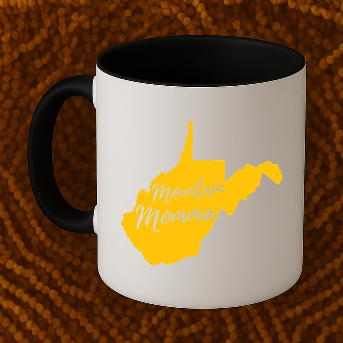Mountain Momma West Virginia State Map TShirt Mug