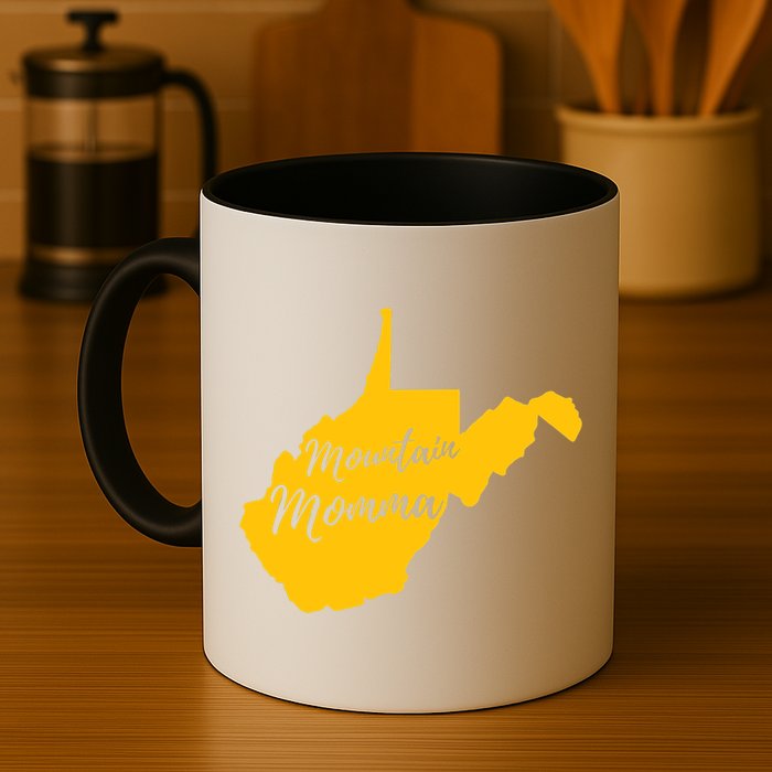 Mountain Momma West Virginia State Map TShirt Mug