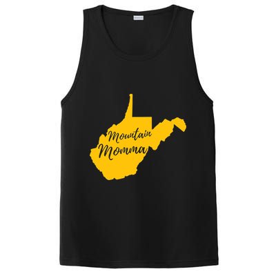 Mountain Momma West Virginia State Map TShirt PosiCharge Competitor Tank