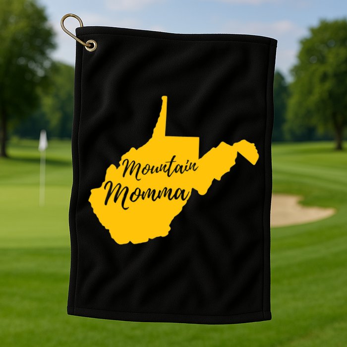 Mountain Momma West Virginia State Map TShirt Golf Towel