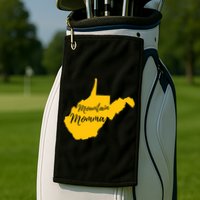 Mountain Momma West Virginia State Map TShirt Golf Towel