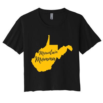 Mountain Momma West Virginia State Map TShirt Crop Top