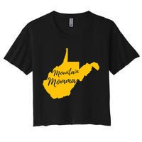 Mountain Momma West Virginia State Map TShirt Crop Top