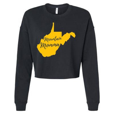 Mountain Momma West Virginia State Map TShirt Cropped Pullover Crew