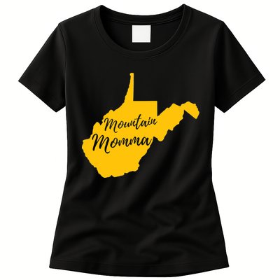 Mountain Momma West Virginia State Map TShirt Womens T-Shirt