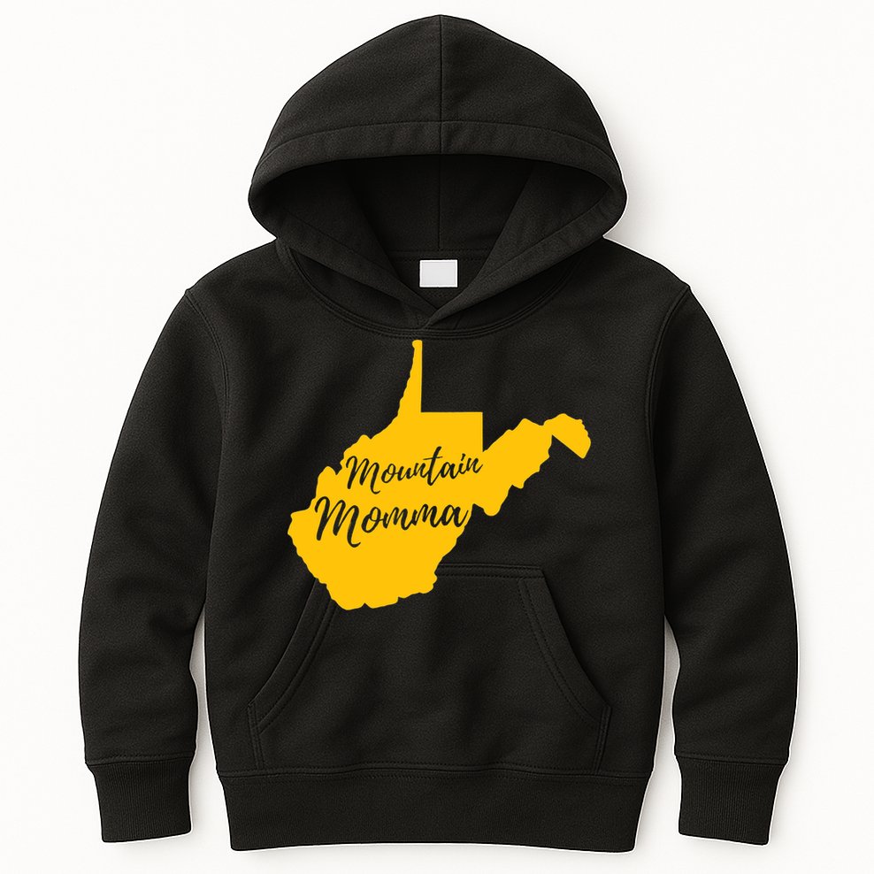 Mountain Momma West Virginia State Map TShirt Kids Hoodie