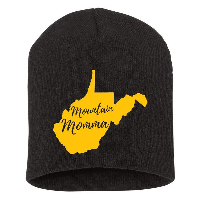 Mountain Momma West Virginia State Map TShirt Short Acrylic Beanie
