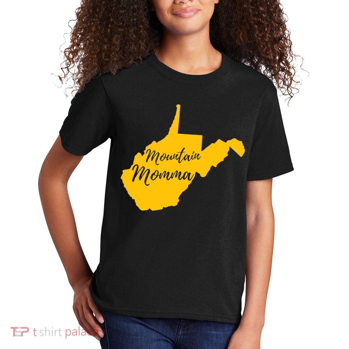 Mountain Momma West Virginia State Map TShirt Kids T-Shirt