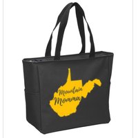 Mountain Momma West Virginia State Map TShirt Zip Tote Bag