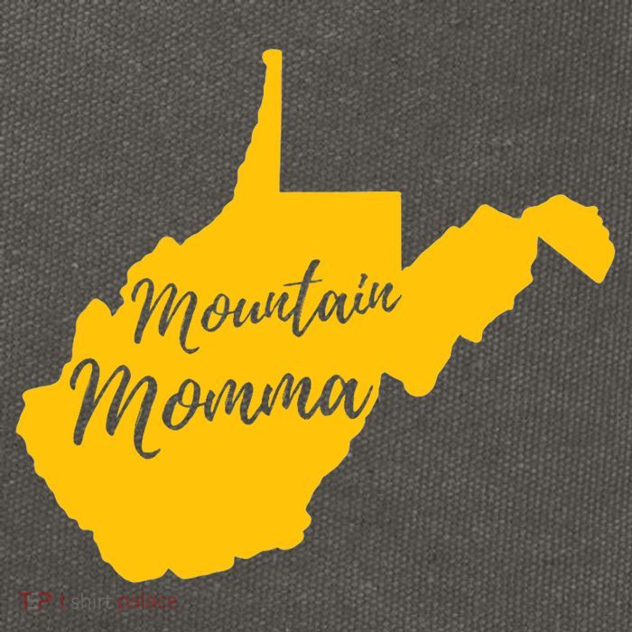 Mountain Momma West Virginia State Map TShirt Cotton Canvas Backpack