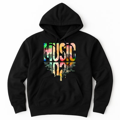 Music Mirrored Watercolor Logo Hoodie