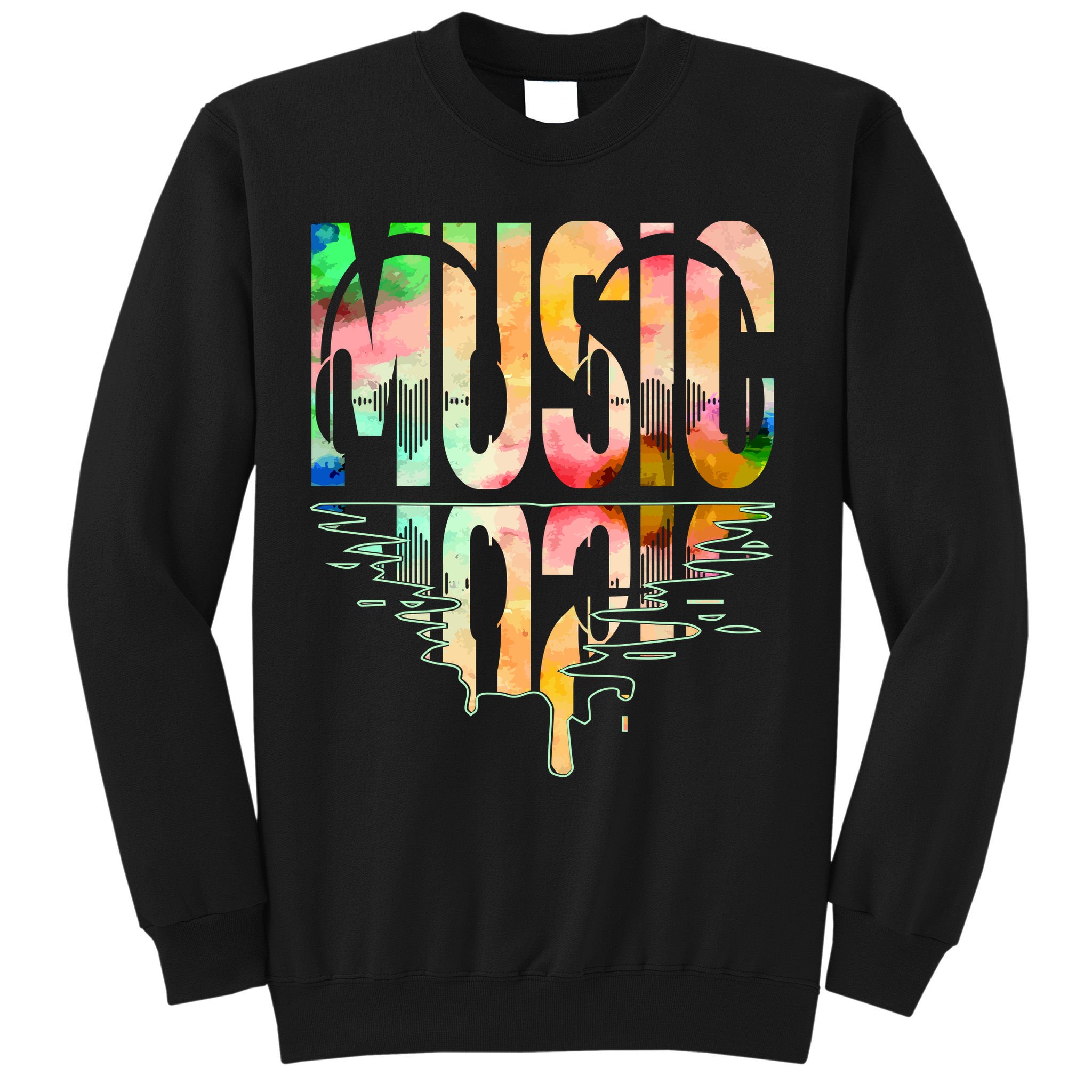 Music Mirrored Watercolor Logo Sweatshirt
