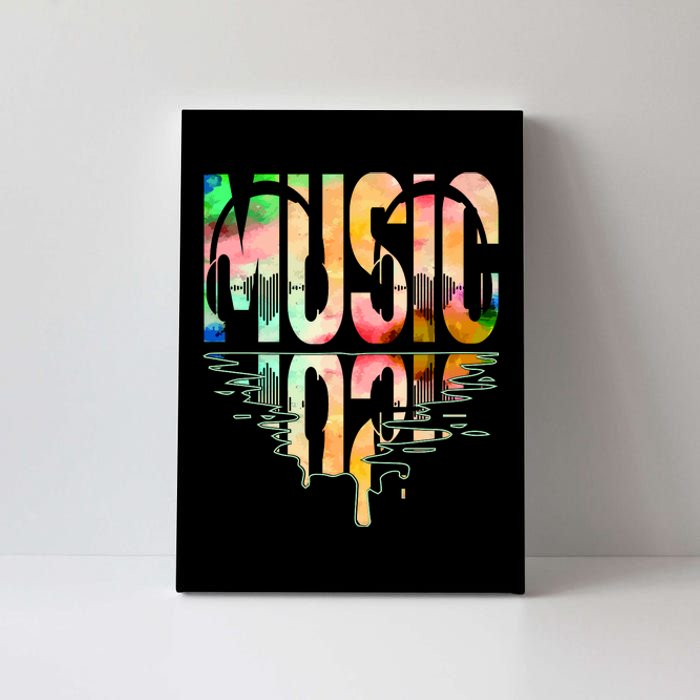 Music Mirrored Watercolor Logo Canvas