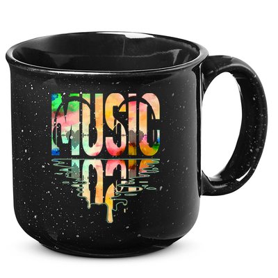 Music Mirrored Watercolor Logo 15oz Campfire Ceramic Mug