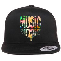 Music Mirrored Watercolor Logo Flatbill Hat
