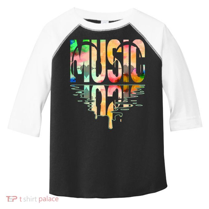 Music Mirrored Watercolor Logo Toddler Fine Jersey T-Shirt