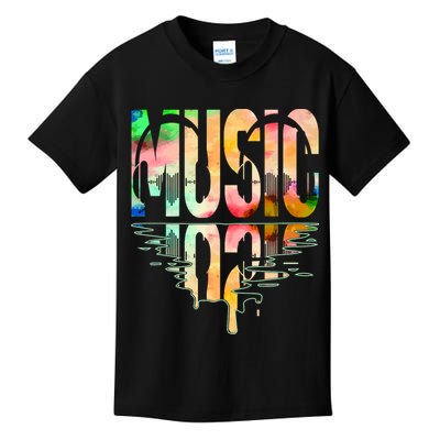 Music Mirrored Watercolor Logo Kids T-Shirt