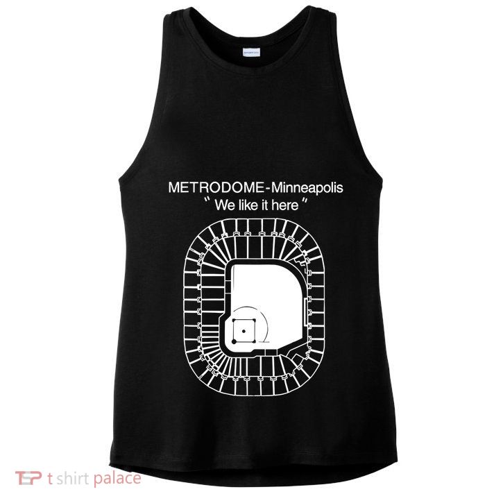 Metrodome Minneapolis We Like It Here Ladies PosiCharge Tri-Blend Wicking Tank