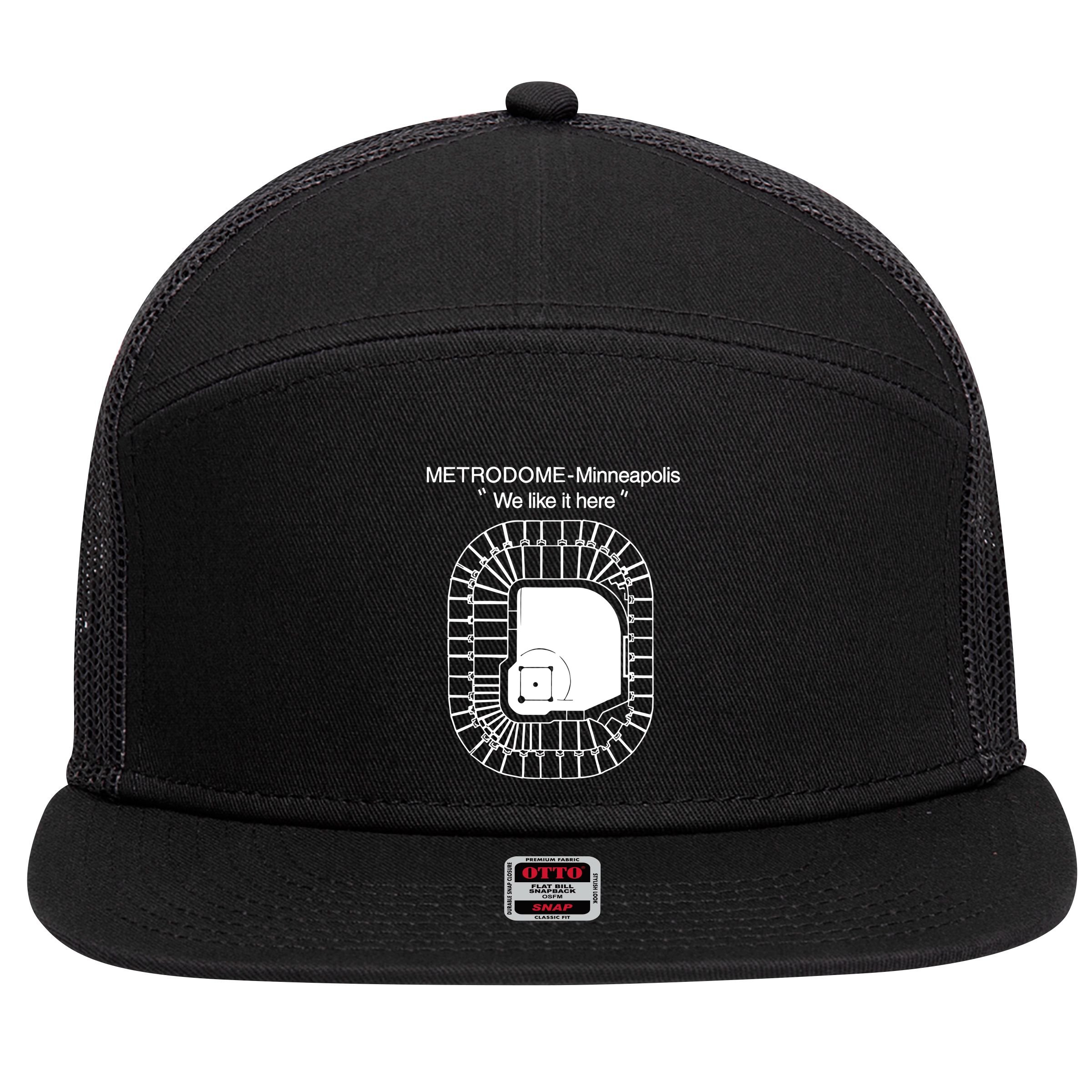 Metrodome Minneapolis We Like It Here 7 Panel Mesh Trucker Snapback Hat