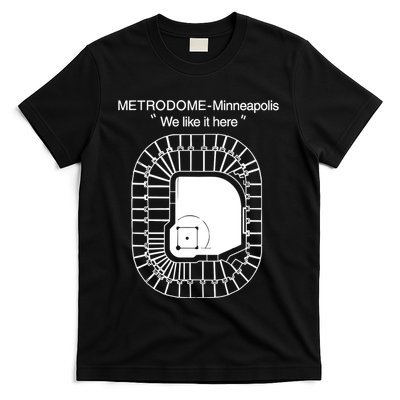Metrodome Minneapolis We Like It Here T-Shirt